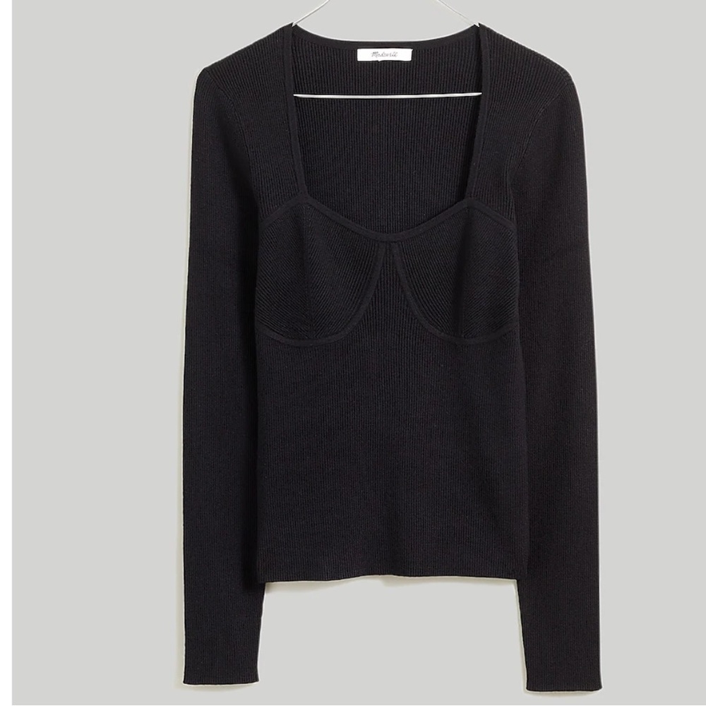 Madewell wide rib sweater top NWT size medium